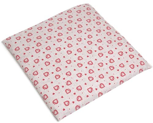 Cojín térmico de semillas de uva, 19 x 19 cm, diseño de amor