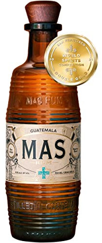 MAS Rum Gran Añejo (70cl) | Double Gold Award Winning Premium-Aged Guatemalan Dark Rum | Caramel & Cacao Notes | Smooth & Opulent | Manuka Tone | Perfect for Sipping & Making Cocktails | 40% ABV