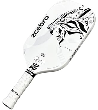 Zcebra Pala de Pickleball The Queen Fibra de Carbono T700 Superficie Rugosa 16 mm Termoformada Funda Protectora USA Pickleball Approved