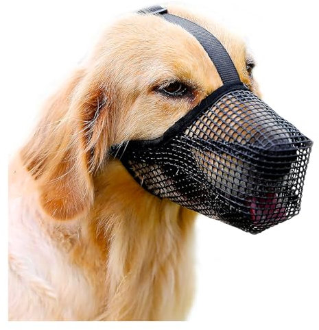 OFFOF Maulkorb für Große Hunde - Atmungsaktive Haustier Maske für Hundetraining – Bequem & Sicher für Kleine, Mittlere & Große Hunde (L)
