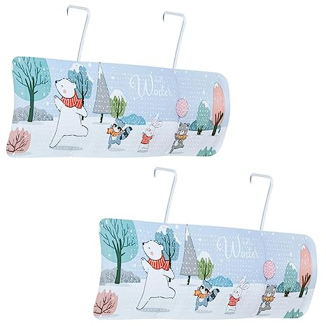 LABRIMP 2 piezas Deflector de Aire Acondicionado Ajustable Protección contra Viento Directo Diseño y Práctica para Verano Invierno