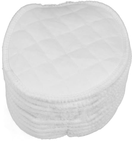 SOESFOUFU 10piezas Almohadillas De Lactancia Reutilizables De Algodón Absorbentes y Lavables Para Maternidad Discos Antiderrames Suaves Para Embarazo y Lactancia Pack De Blanca