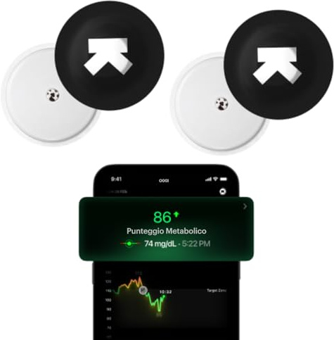 Ultrahuman M1 | Surveillance intelligente de la glycémie via application | optimiser votre alimentation | Surveillance continue de la glycémie, capteurs CGM Freestyle Libre 2 Plus avancés (2 capteurs)