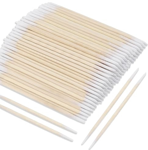400 Pcs Cotton Swabs,Double Ended Cotton Buds,Pointed Cotton Buds for Eyebrow Tattoo Beauty Make up Color Nail Seam Dedicated Dirty Picking Sticks,Nail Seam Dedicated Dirty Picking