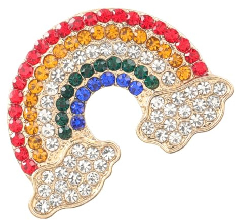 UPKOCH 1pezzi Arcobaleno Spilla Delicata di Lega per Seno Decorazione di Abbigliamento Ornamento Multifunzionale per Vestiti Borse Cappelli