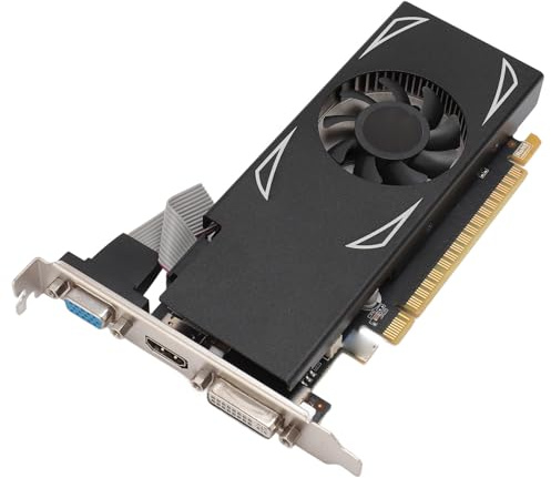 VBESTLIFE GT750 4GB Grafikkort, GDDR5 128-bitars GPU, PCIE 3.0 X16 Gaming Video Card, Desktop PC Grafikkort med HDMI 2.0, DVI, VGA-portar
