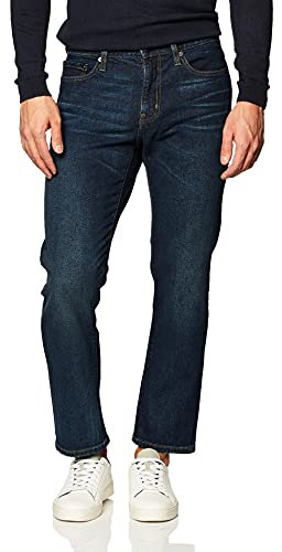 Amazon Essentials mäns jeans med rak passform, mörk tvätt, 34 B x 32 L
