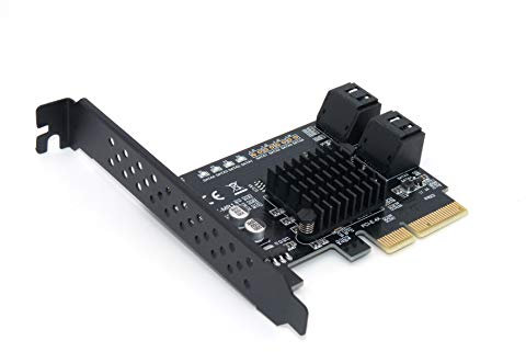 Computer Distrcit - PCI Express x4 Controller Karte - 4 Port SATA III (SATA 3) RAID - RAID 0,1,10,HyperDuo-SSD – Chipset Marvell 88SE9230 - Low und High Profile.