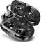 Auriculares Inalambricos Deportivos, Auriculares Bluetooth 5.3 con HD Mic, 48Hrs de Reproducción,Carga Rápida USB-C, Pantalla LED, IP7 Impermeable Cascos Inalambricos con Gancho de la Oreja(Negro)