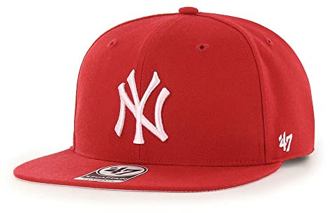 47 Brand MLB WS Yankees Sure Shot KepsBrand Damer/Herrar - flat brim hatt basebollkeps Snapback, med skärm Vinter Sommar Sommar-Vinter - One Size röd