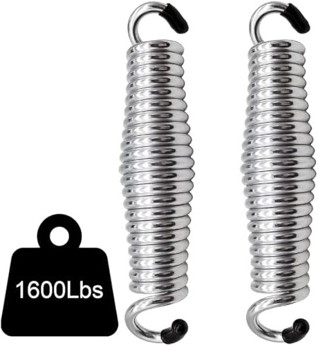 Molle per dondolo per portico, 2 molle resistenti per sedie sospese in patio, giardino, cortile e interni, sicure e durevoli (argento)