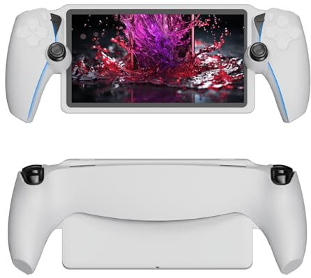 JOYTORN Protector Cover Silicone Case Compatible with PS5 Portal Remote Player,Anti-Scratch Protective Skin for Playstation Portal Handheld Console-White