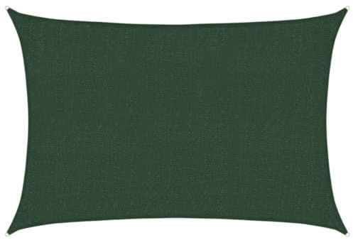 vidaXL Vela Parasole 160 g/m² Verde Scuro 2x3 m in HDPE