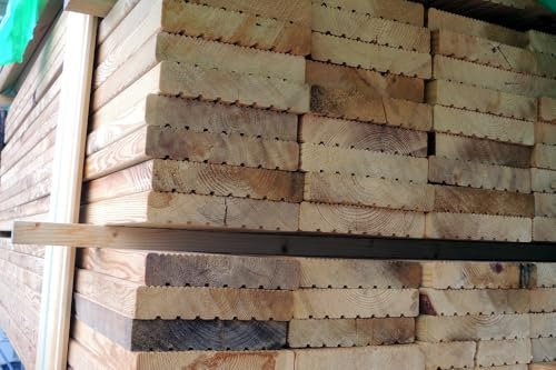 26x142mm Terrassendielen grob/fein kanad. Lärche, diverse Längen, B/C-Sort., SOPO 4003-Mix