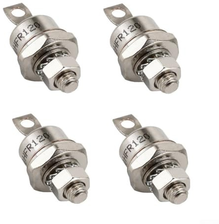 Volakebeing 4Pc 1200 V Catodo Positivo Anodo Negativo Montaggio Del Perno Diodo Ad Alta Tensione Raddrizzatore Industriale per 70HFR120 Batteria Carica Componenti Elettrici