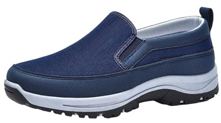 Slip On sneakers män promenader löpning gym träningsskor plantar fasciit ortopediska skor lätta andningsbara skor bekväma arbetssko bred passform utomhus platt sko för svullna fötter män