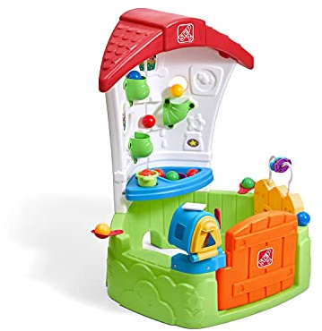 Step2 Toddler Corner House, Kids Playhouse, Indoor/Outdoor Playset, Play Gym with Kitchenette, Includes 15 Piece Toy Accessories, Made of Durable Plastic, for Toddlers 1+ Years Old