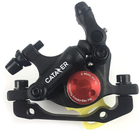 catazer MTB Road HB-100 MTB Road Line Pulling Hydraulic Disc Brake Calipers Front & Rear Mountain Bike Disc Brake E-Bike Disc Brake (1 Pcs Black Front)