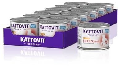 Kattovit Feline Diet - Riñón/Pollo renal, 12 x 185 g