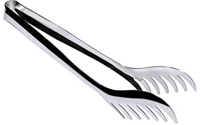 Salvinelli Molla da Cucina Acciaio Inox 18/10, Pinza per Spaghetti 26.5 cm, Made in Italy, Finitura Lucida