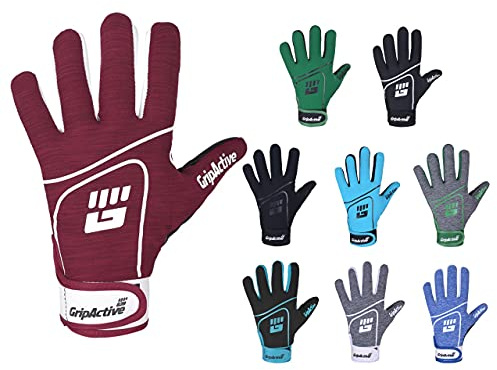 Grip Active GAA Gloves - Premium Gaelic Football Gloves – Made with 2.5mm Latex for Best Grip-Great Ball Control - Special Embossed Neoprene Cuff for Comfort
