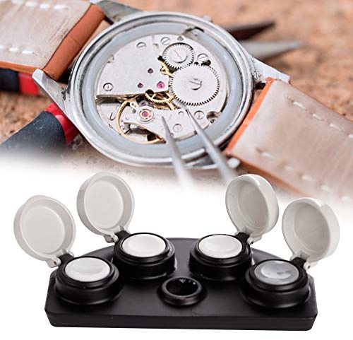 Materiale metallico Anti polvere per la riparazione degli accessori per orologi Strumento per immersione nell'olio facile da pulire per orologiai con coperchio