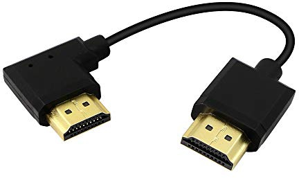 Angolo sinistro di 90 gradi Cavo corto HDMI maschio-maschio da 15 cm (nero a sinistra)