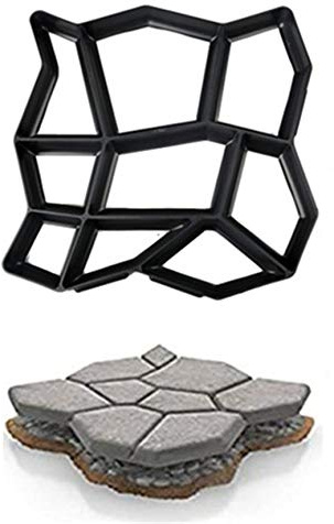 RRMMAN Concrete Molds Large Size Cement Molds and Forms, RReusable Patio Concrete Paving Garden Path Molds for DIY Paving Brick Rock Stepping Stone (A)