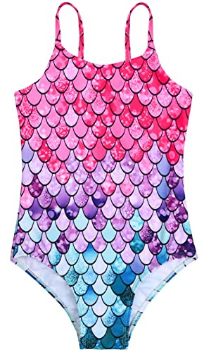 Nivofu Traje de Baño de Una Pieza para niñas, Bañador Niña, Traje de Baño Sirena para Niña, Traje de baño para niñas, Niñas Verano Natación Trajes de Baño para Fiesta natación de Verano