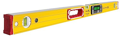 STABILA Elektronik-Wasserwaage TECH 196 DL - digitale Wasserwaage wasser- und staubdicht nach IP 67, 2 Digital-Displays, kalibrationsfrei mit Tasche, 100 cm