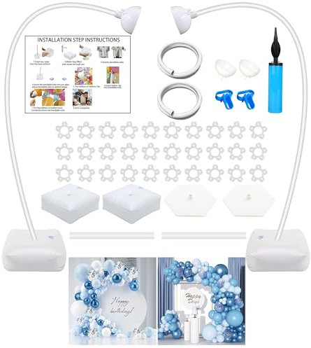 STFALI Arche De Ballon,Arche Ballon Anniversaire, Arche Mariage 2,5 m X 2,5 m, Support Avec Pied Rempli D'eau Support De Ballon Pliable Librement Pour Fête, Anniversaire, Mariage