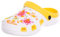 Brandsseller Damen Clog Gartenclog Gartenschuhe Schuh Pantolette Hausschuh leicht Blumenmuster - gelb - 41