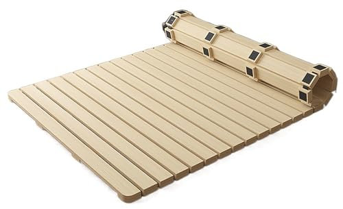 Generisch Bodenschlafbettwäsche, Isomatte, Bettgestell, atmungsaktive Bettplatte, Tatami-Matte, rollbarer Matratzenrahmen for den Tatami-Boden im Schlafzimmer(60x190cm)