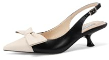 QUEEN HELENA Décolleté Slingback Donna Scarpe Eleganti a Punta Chiusa K3746 (Nero, Sistema Taglie Calzature EU, Adulto, Donna, Numero, Media, 36)