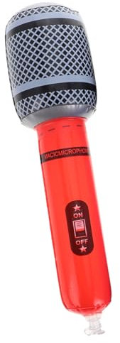 Toddmomy Microphone Gonflable Jouet Pour Garçon Fille Décoration De Fête Rock Accessoire Léger Pour Spectacles Et Jeux De Rôle Simulation Instrument Musical Pour Anniversaire Garçon Fille