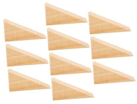 Kisangel Topes De Puerta De Seguridad De Madera Maciza Antideslizantes, Cuñas Triangulares De 6x2x3 Cm, Juego De 10 Piezas para Protección y Sujeción Interiores