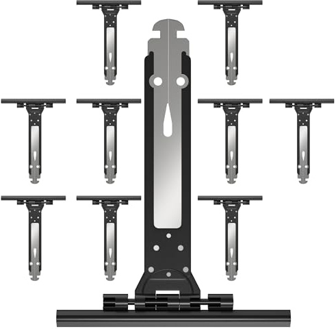 Zalava Lot de 10 Attache Souple à Clipper pour Volet Roulant en Acier et Nylon,155mm Ressort de Suspension Universel pour Fixation Tablier Volet Roulant Électrique/Manuel/Solaire,Compatible avec Somfy
