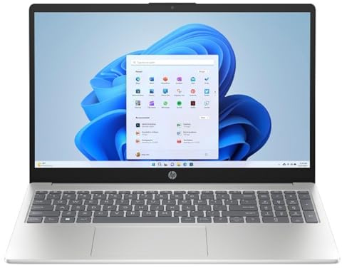HP 15-fc0051na 15.6 Laptop AMD Ryzen 7 5825U | 16GB RAM | 512GB SSD | Full HD Display | HD Webcam | Windows 11 Home | Silver