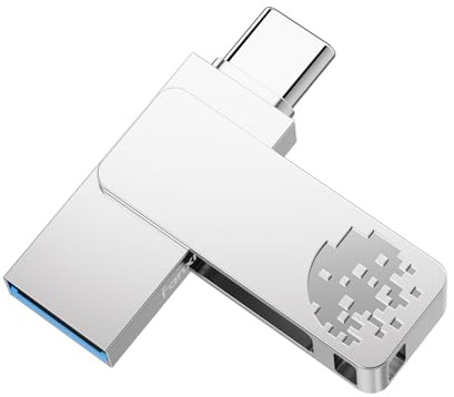 fanxiang F372S Memoria USB 64GB USB 3.2 OTG USB-C y USB-A, hasta 150 MB/s, Resistente al Agua IPX8, Carcasa Metálica, Anilla para Llavero, Compatible con iPhone 15/16, Android, Tablet y PC