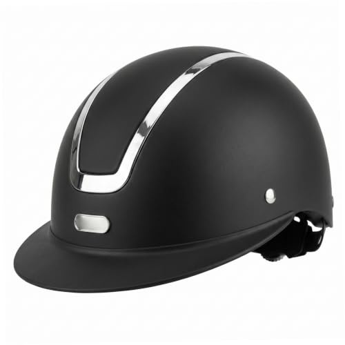 Casque d'équitation, Casque d'équitation pour Enfants résistant aux Chocs pour l'entraînement en Plein air - Mat, Ajustement réglable de 48 à 52 cm, Usage Domestique