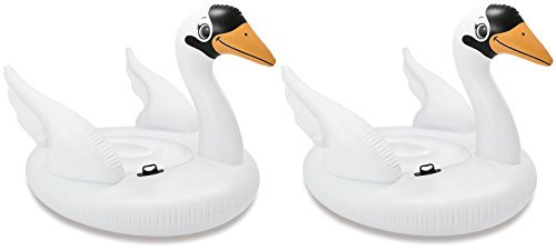 Intex Mega Swan, Inflatable xjFgjJ Island, 76.5 inch X 60 inch X 58 inch, 2 Units