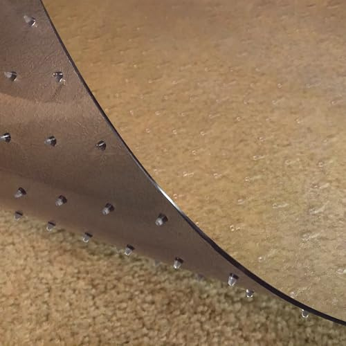 RESILIA Deluxe Clear Vinyl Floor Runner for Deep Pile Carpet - Non Slip & Stain Resistant Textured Mats - Waterproof Plastic Protector for Carpets, 36 Inches Wide x 6 Feet Long, Made in The USA