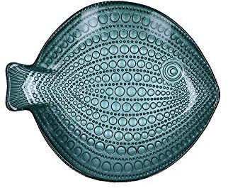UNITABLE RITUALI Domestici Susanna Piatto Pesce Fantasia Verde L Vetro CM30X25