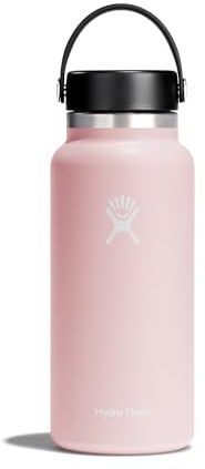 Hydro Flask - Wide Mouth - Borraccia da 946 ml (32 oz) - Acciaio inossidabile con isolamento sottovuoto e coperchio a prova di perdite e rivestimento in polvere - Wide Mouth - Trillium