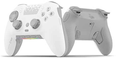 SCUF ENVISION PRO Wireless V1 (2023) PC-Nur-Gaming-Controller - Fünf Abnehmbare G-Tasten - Abnehmbare Back-Paddles - Instant Triggers - iCUE-Kompatibel - Weiß