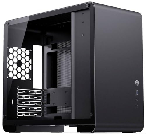 Jonsbo U4 Mini PC Case Nero – Case Micro-ATX con vetro temperato, spazio per GPU fino a 420 mm, alimentatori ATX fino a 200 mm, design elegante per hardware potente