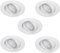 Oley Leuchten® LED Einbaustrahler 230V Spot flach NUVA Strahler innen, deckenspot, led spots 230v, 5 Watt, warmweiß, Einbau Ø 68 mm, VPE 5 Stück