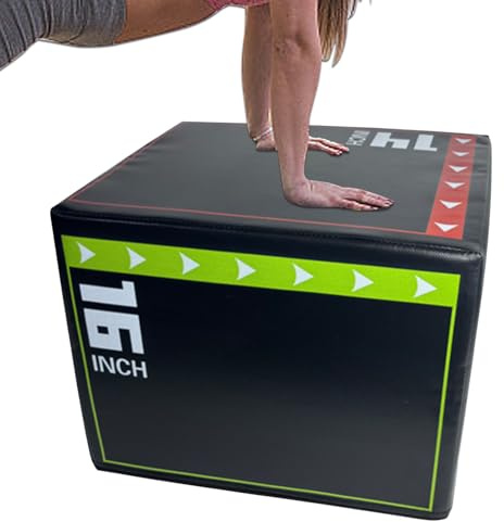 Soft Plyometric Jumping Box - Three in Training Stool | Stable Fitness Vaulting Horse with Protective Cushion, Versatile Exercise Goat Jump for Children Adults Indoor Home Gymnastics Phys