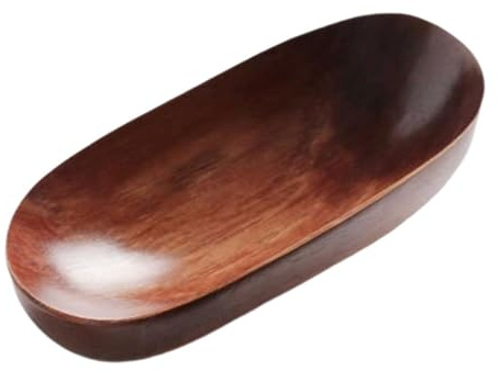 LOVIVER Plateau de Service en Bois, Plat à Nourriture, Plateau de Fruits réutilisable, de Service, Assiette à Dessert pour collations, Noix, Biscuits, Ferme,