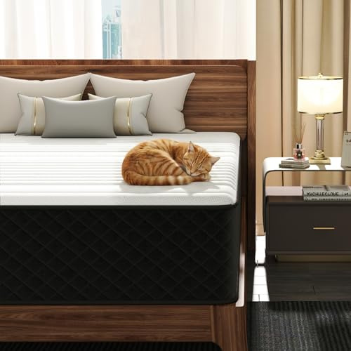Matoresu Hybrid Double Mattresses Firm 4ft6 (135x190cm) – Extra Firm Support for Back Pain & Side Sleepers, 25cm 7-Zone Pocket Sprung for Pressure Relief, Motion Isolation & OEKO-TEX Certified